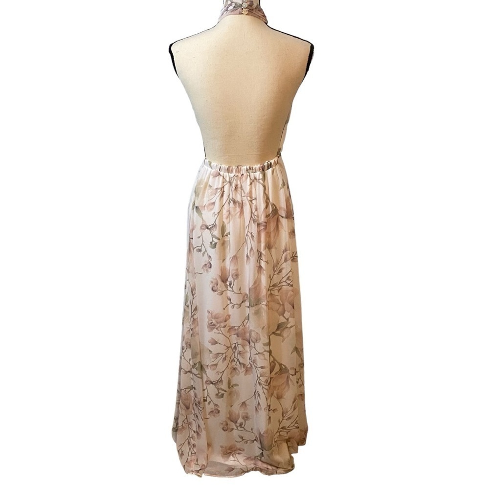 Show Me Your Mumu SMYM Collette Halter Collar Dress Floral Sz S Open Back - Picture 8 of 15